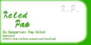 keled pap business card